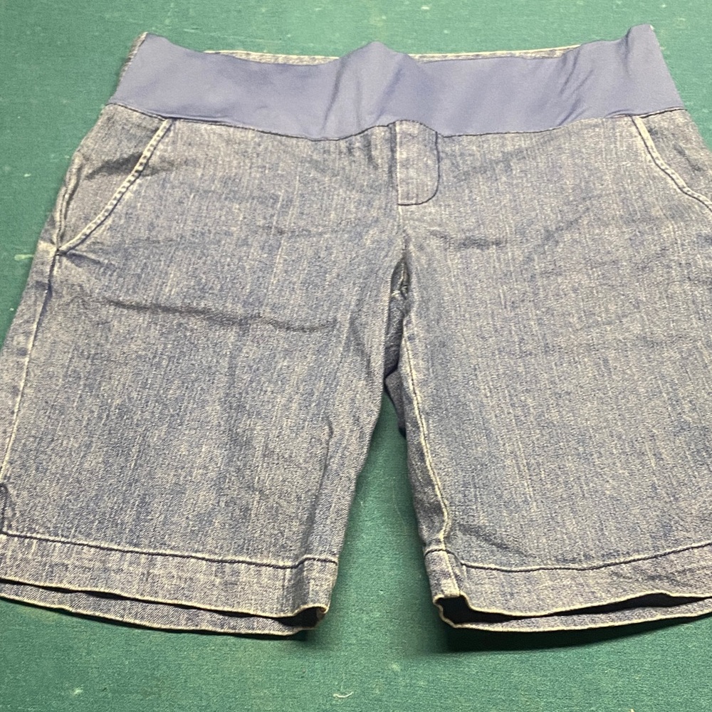 Blue Denim Women's Maternity Shorts